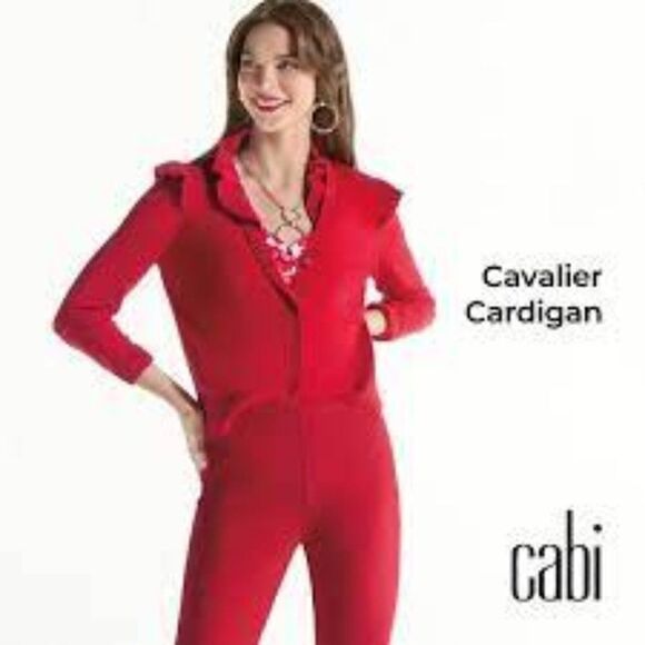 Cabi Cavalier Cardigan in Scarlet Red. Size Small.  NWOT - Picture 3 of 10
